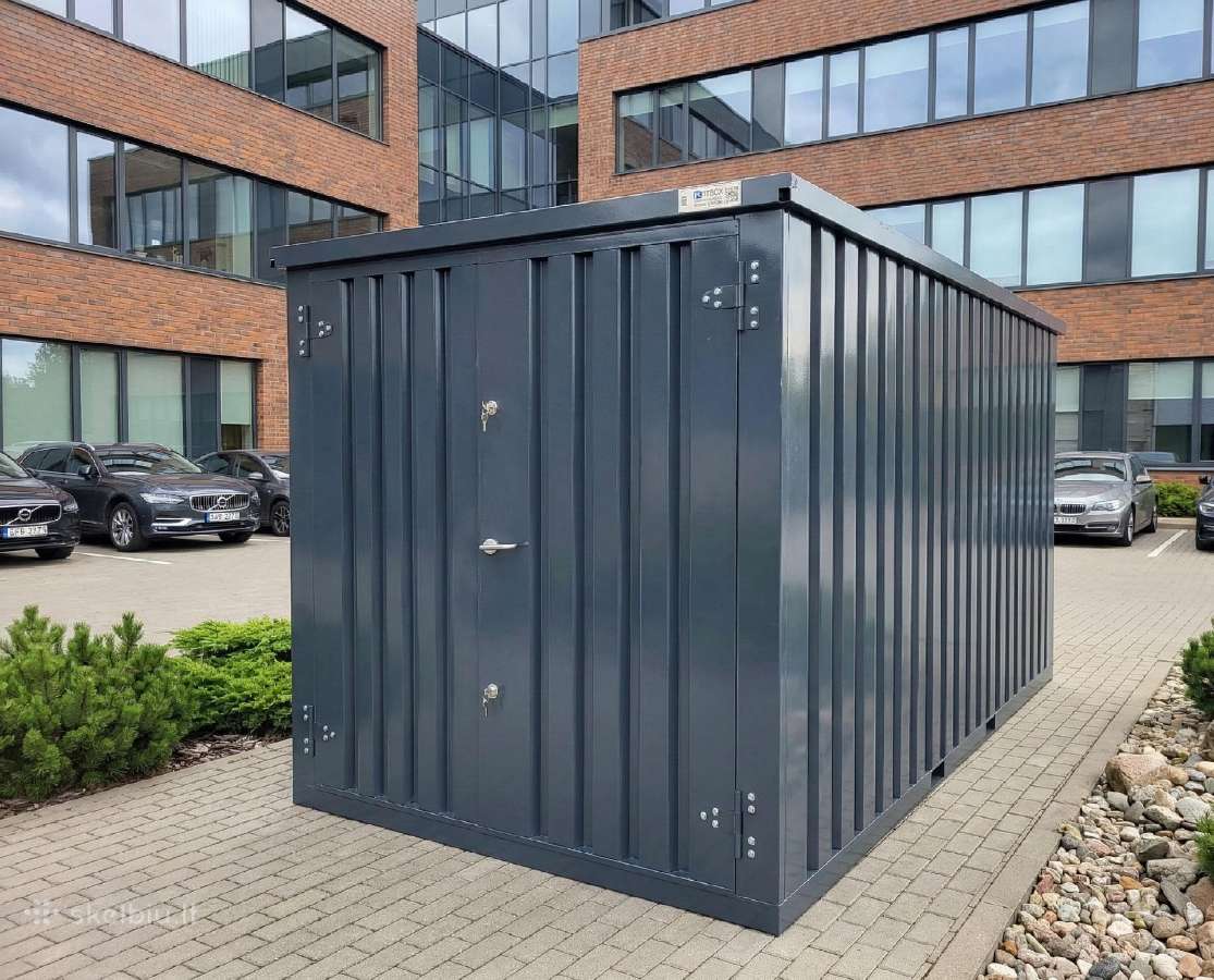 Surenkamas sandėliavimo konteineris 4x2 Ral 7016