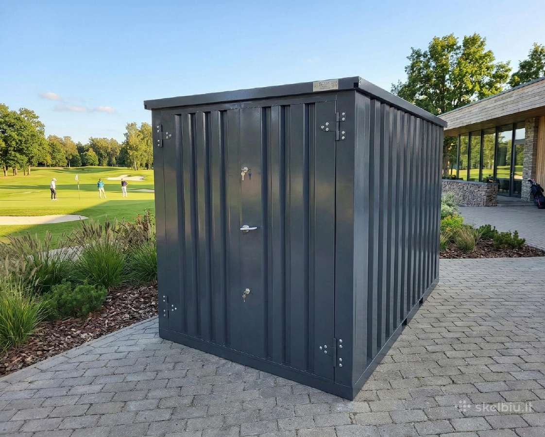 Surenkamas sandėliavimo konteineris 4x2 Ral 7016 - nuotraukos Nr. 4