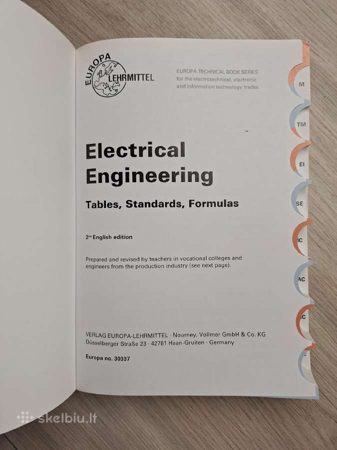 Electrical Engineering Tables, Standards, Formulas - nuotraukos Nr. 2