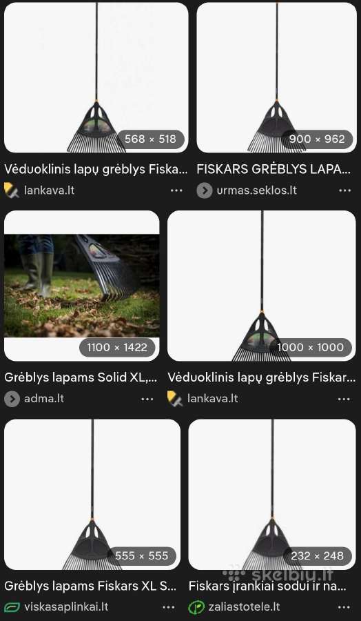Fiskars solid XL lapų grėblys