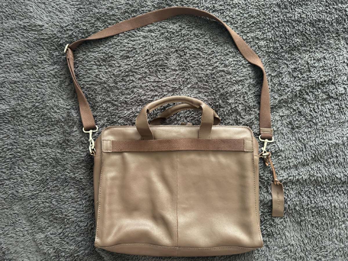 Naujas natūralios odos krepšys / portfelis (Unisex - nuotraukos Nr. 2