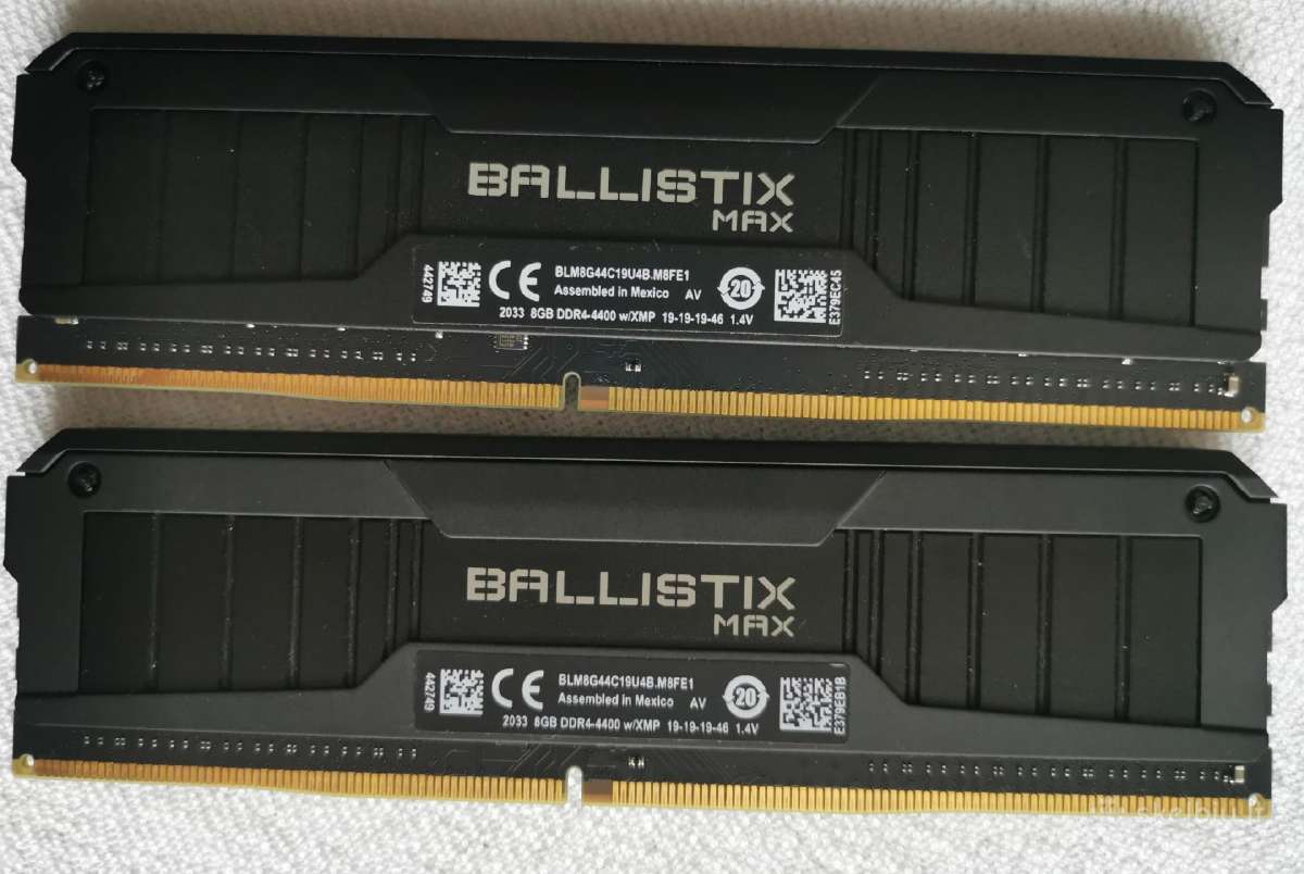 Ddr4 Crucial Ballistix Max 4400 2x8 Cl 19-19-19-46