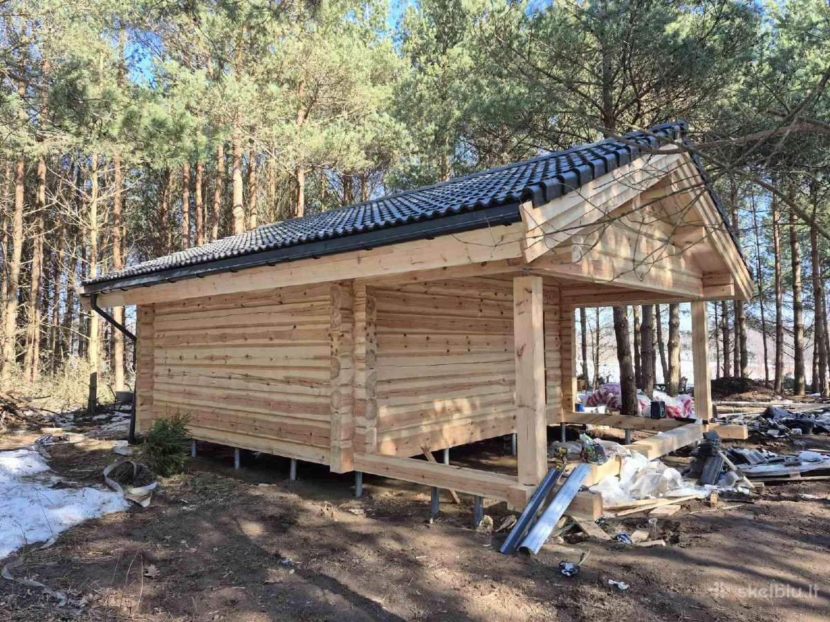 Rąstiniai namai, pirtis,vasarnamiai