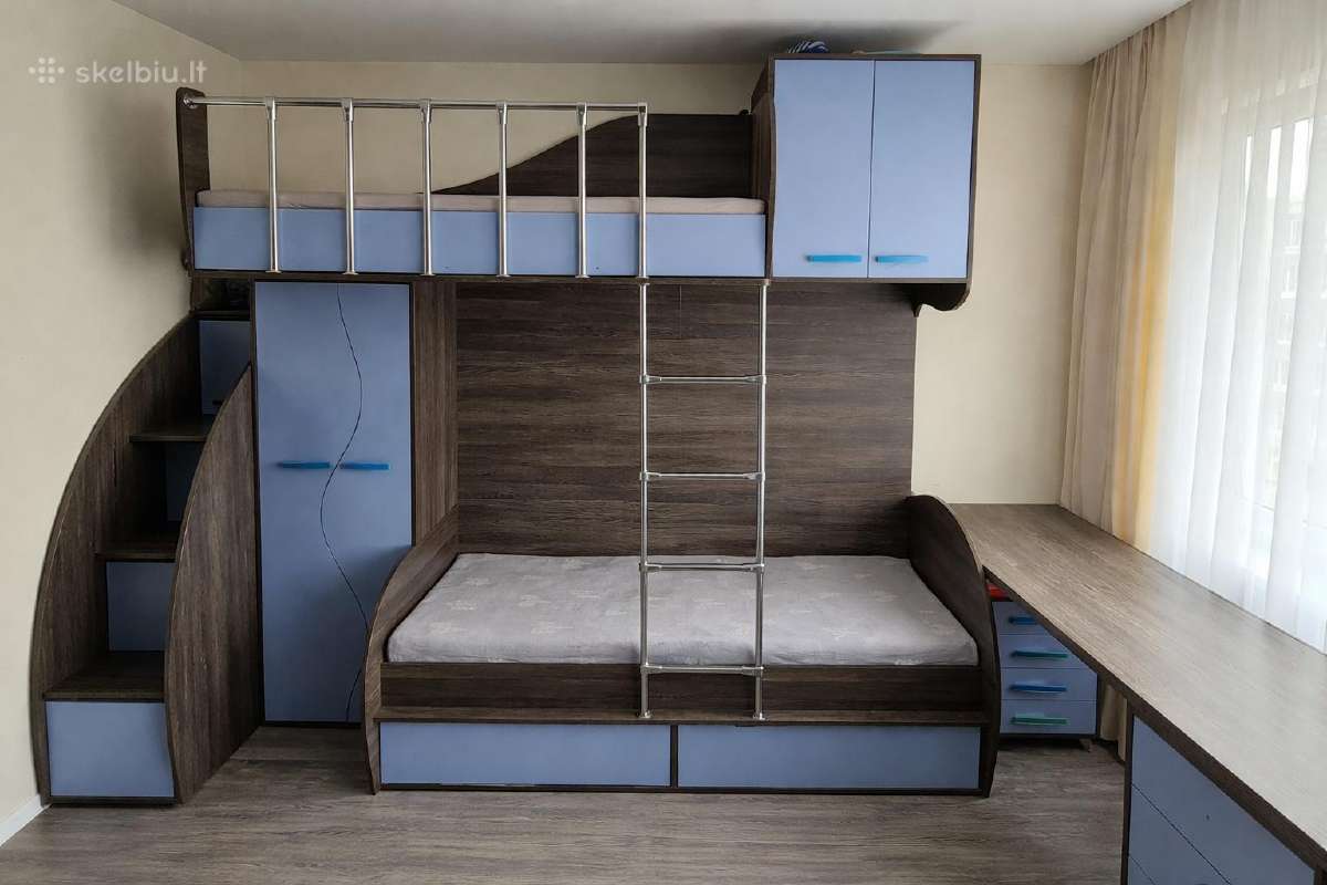 Vaikišku baldu komplektas + 2 čiužiniai