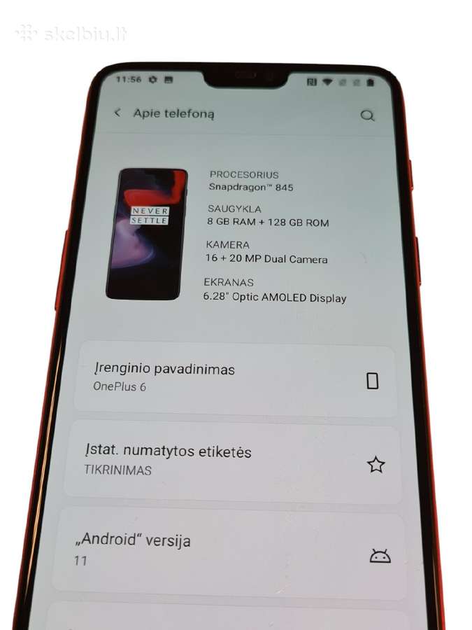 Oneplus 6 8/128gb + 3 mėn. garantija - nuotraukos Nr. 4