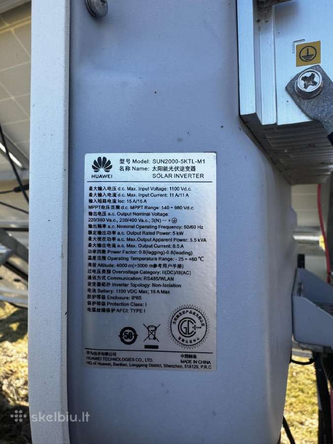 Huawei Sun2000-5tkl-m1 inverteris+ Luna kaupiklis - nuotraukos Nr. 4