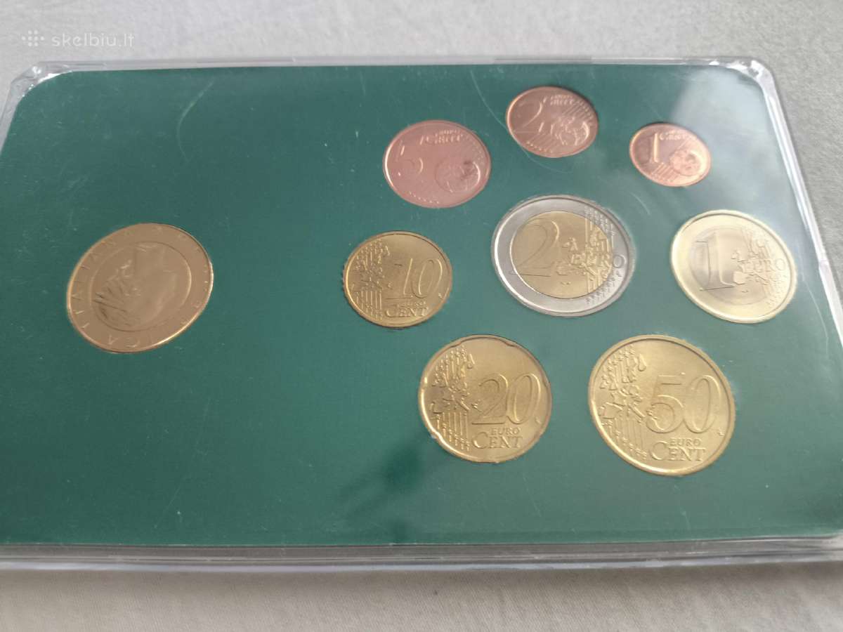 Italijos 2002m euro monetų rinkinys - nuotraukos Nr. 2