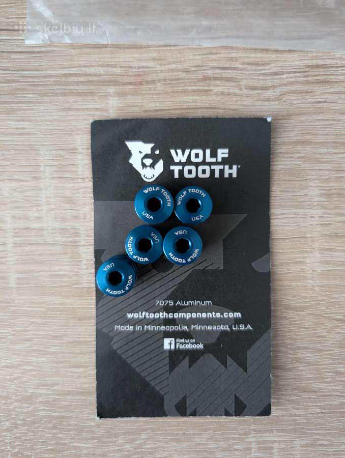 Woolf Tooth Chainring Bolts Blue