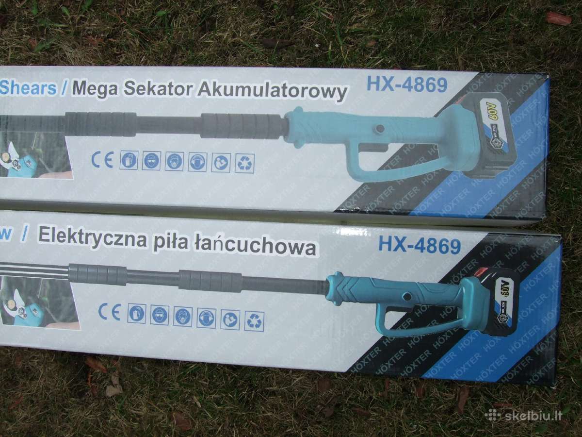 89eur Teleskop Genėjimo Pjūklas+sekatorius, 2 Akum - nuotraukos Nr. 2