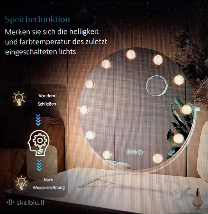 Naujas 50 cm. smart LED pastatomas veidrodis - nuotraukos Nr. 7