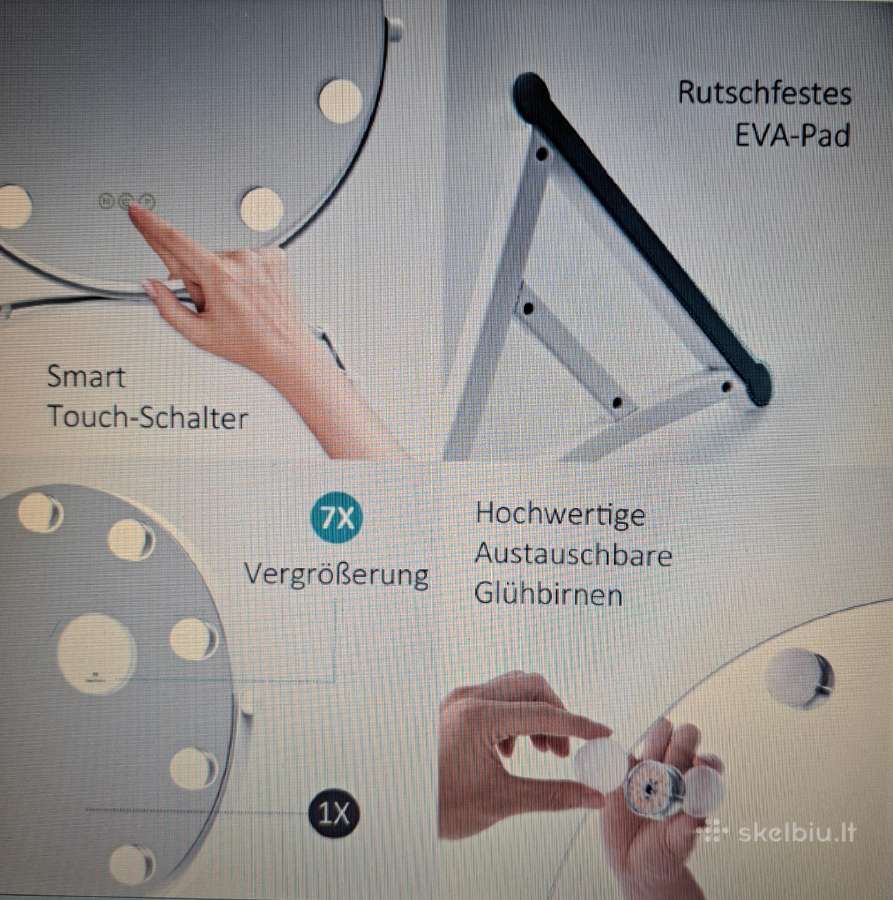 Naujas 50 cm. smart LED pastatomas veidrodis - nuotraukos Nr. 9