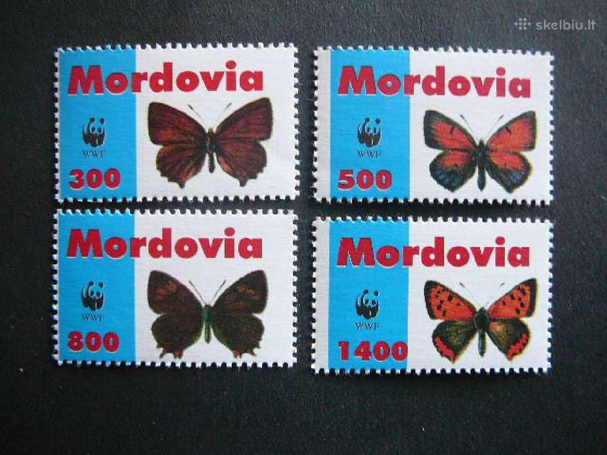 Drugeliai Mordovija (R) 1999 svarus mrd19