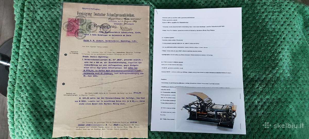 Retas 1909 m. Kolekcinis Dokumentas – Heydekrug - nuotraukos Nr. 2