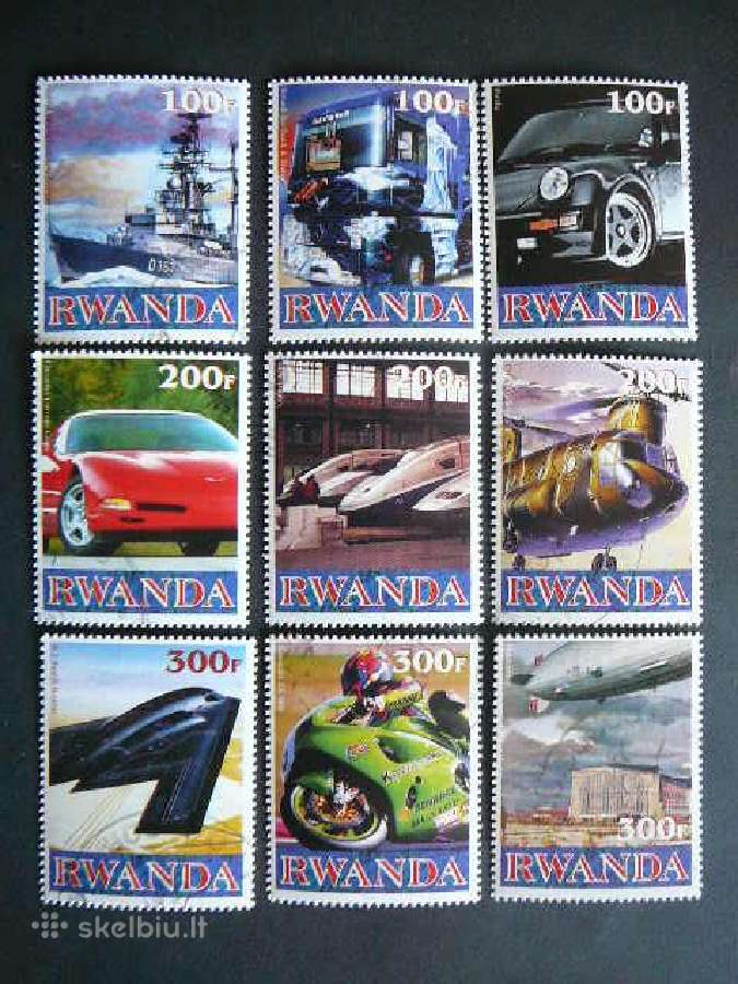 Auto Lektuvai Laivai Ruanda 1999 antsp. rw442