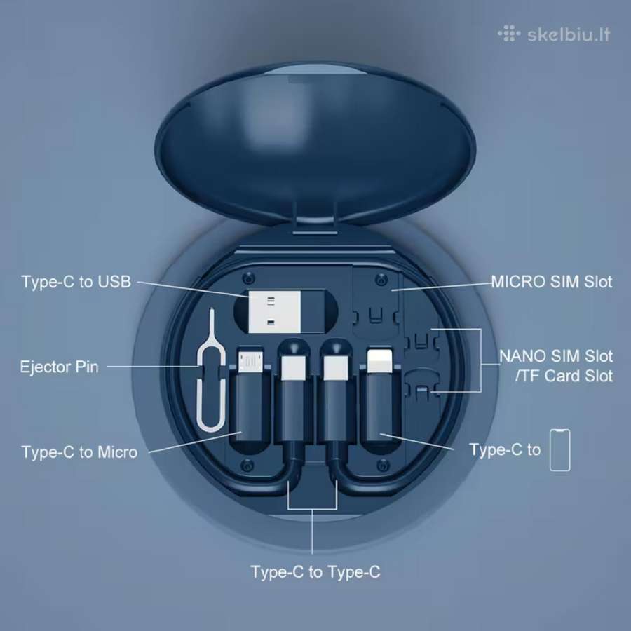 5-in-1 Usb Type-c įkroviklio laido rinkinys - nuotraukos Nr. 4