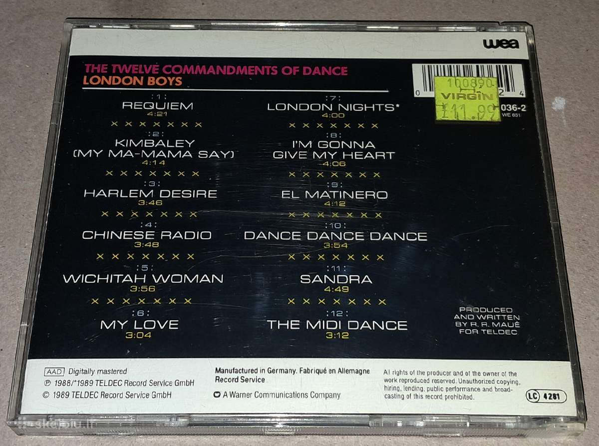 London Boys –The Twelve Commandments Of Dance (CD) - nuotraukos Nr. 2