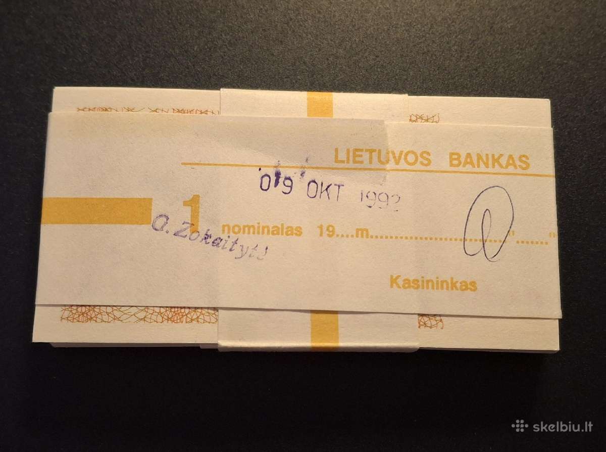 1 talonas 1992 bankinė pakuotė