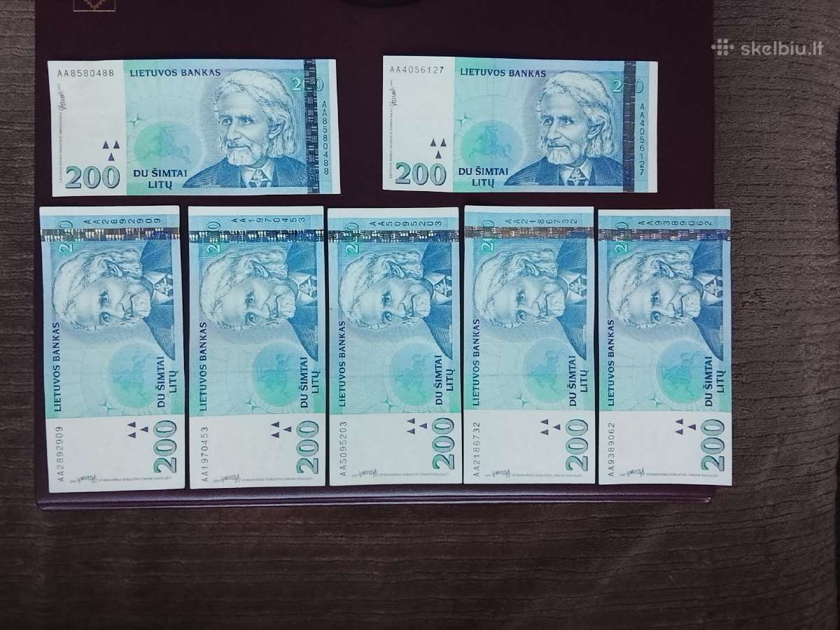 200 litų 1997m.aa serija