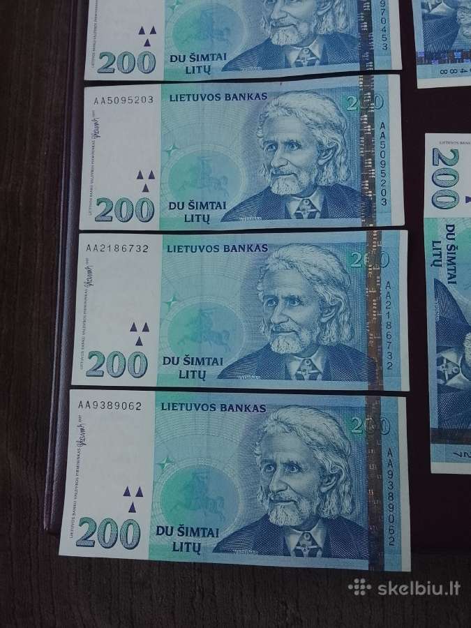 200 litų 1997m.aa serija - nuotraukos Nr. 2