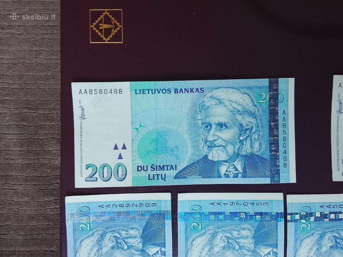 200 litų 1997m.aa serija - nuotraukos Nr. 4