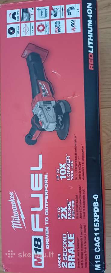 Milwaukee M18cag115xpdp kampinis slifuoklis