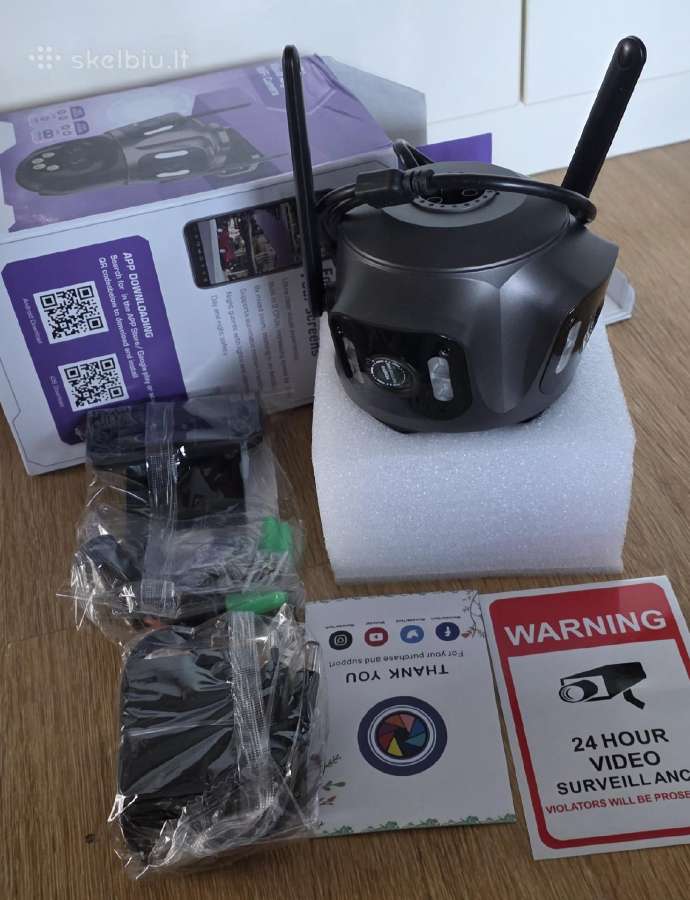 WiFi kamera,4k.full HD 15mp. ptz lauko kupoline - nuotraukos Nr. 7