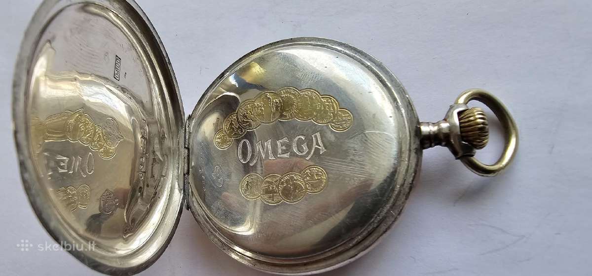 Omega sidabrinis kiseninis laikrodis - nuotraukos Nr. 3