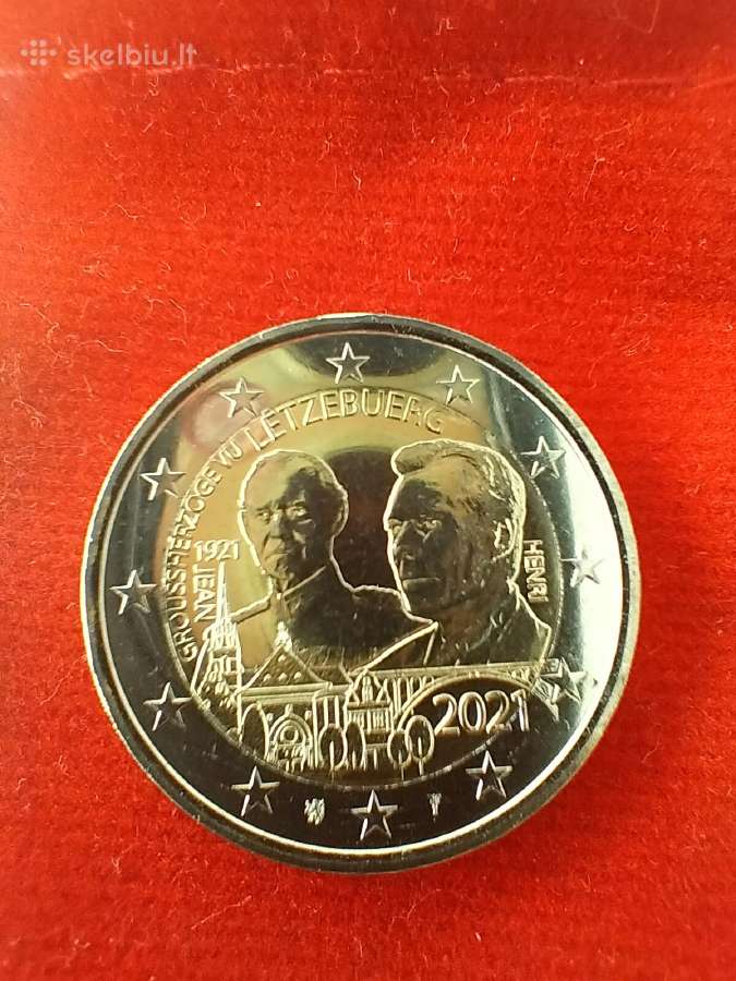 Liuksemburgas 2 Euro 2021. Tiražas 160 000.