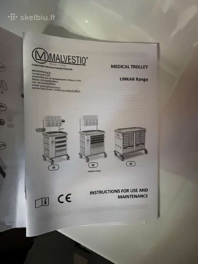 Pagalbinis medicininis plastikinis vežimėlis - nuotraukos Nr. 2