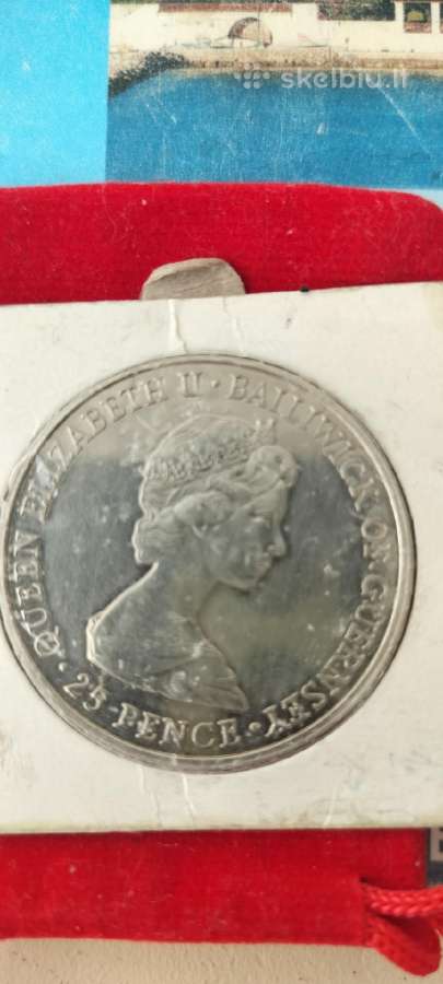 25 pence Bailiwick of Guernsey 1980 - nuotraukos Nr. 2