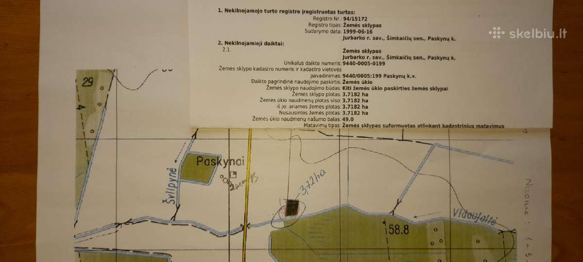 Žemės ūkio paskirties sklypas