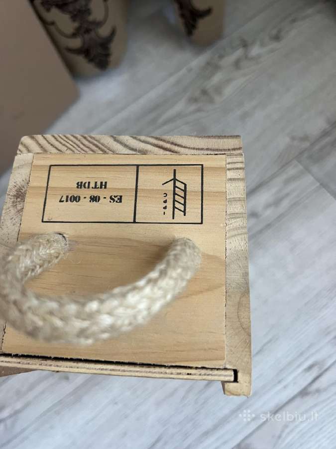 Originali medinė vyno dėžė, vienos kaina 8€. - nuotraukos Nr. 4