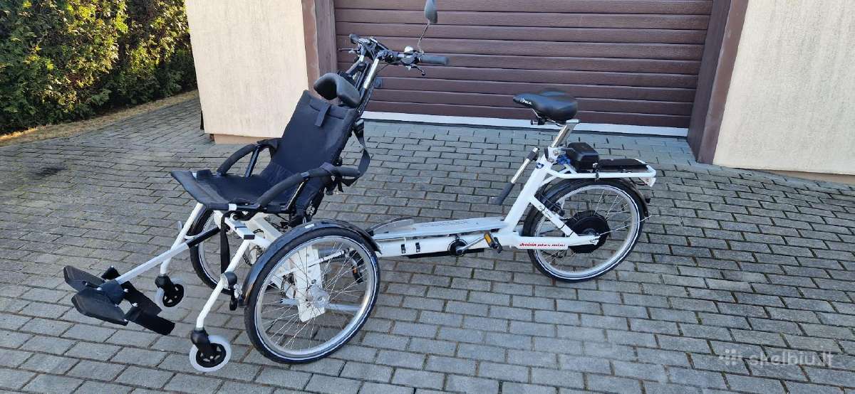 Draisin Plus Mini triratis su keleivio sėdyne + el