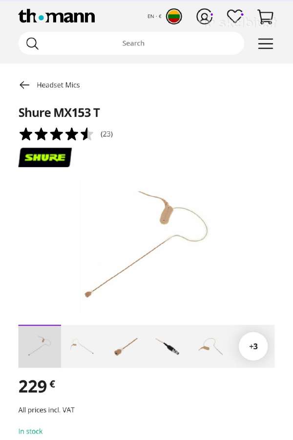 Shure Mx153 T - nuotraukos Nr. 2
