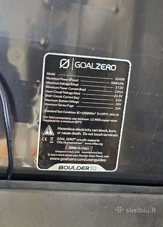 Goal Zero Boulder 50 saulės panelė 50w (su dėklu) - nuotraukos Nr. 2