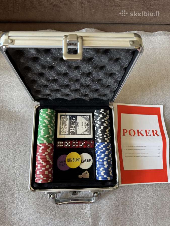 ,Pokeris ,žaidimas nenaudotas pilnas komplektas