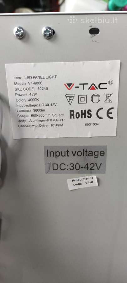Vtac Vt-6060 LED panelės 3vnt. - nuotraukos Nr. 4