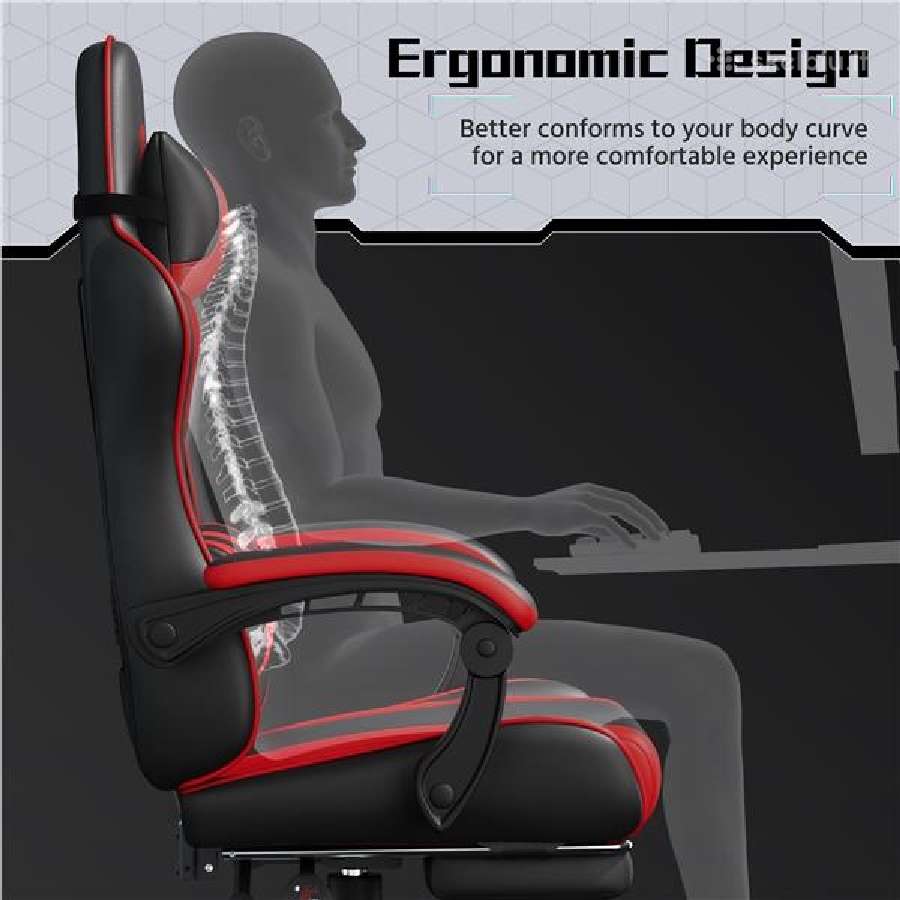 Ergonomiška žaidimų kėdė su masažo funkcija - nuotraukos Nr. 11