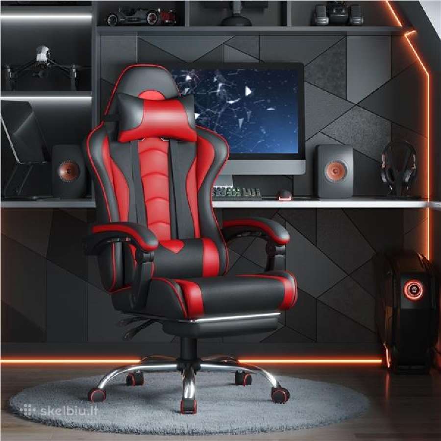 Ergonomiška žaidimų kėdė su masažo funkcija - nuotraukos Nr. 16
