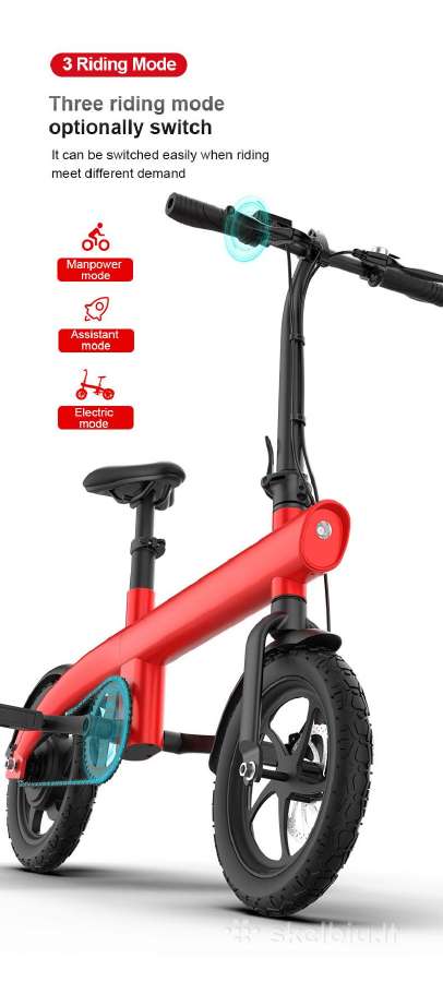 Pilnai elektrinis mini miesto dviratis Hx H2 Max - nuotraukos Nr. 9