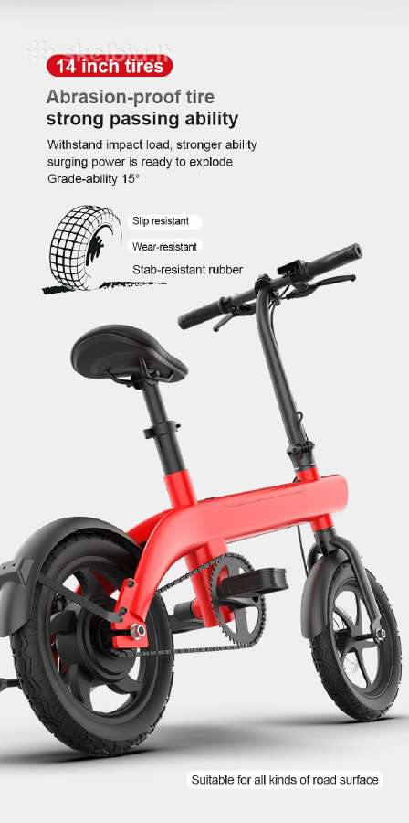 Pilnai elektrinis mini miesto dviratis Hx H2 Max - nuotraukos Nr. 6