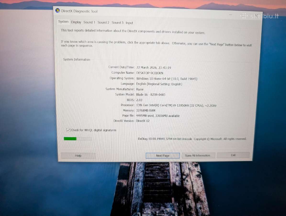 Razer Blade 16 Rtx 4080, 32 GB, i9-13950hx - nuotraukos Nr. 6