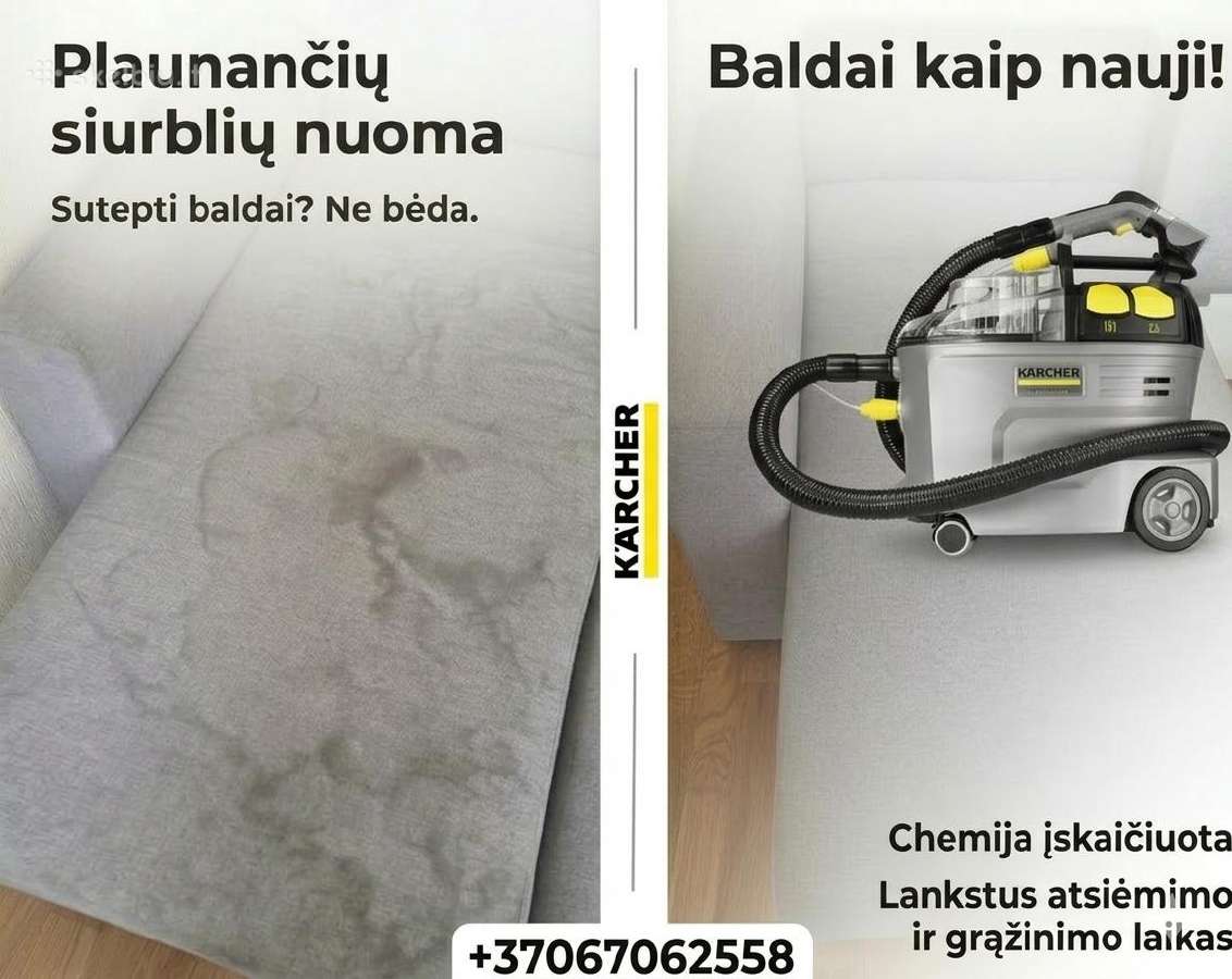 Karcher plaunančio plaunamo siurblio Nuoma - nuotraukos Nr. 14