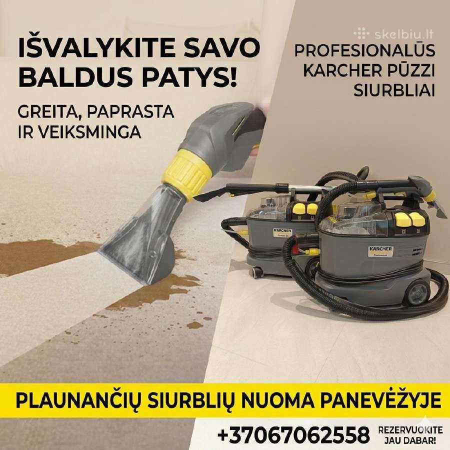 Karcher plaunančio plaunamo siurblio Nuoma - nuotraukos Nr. 5