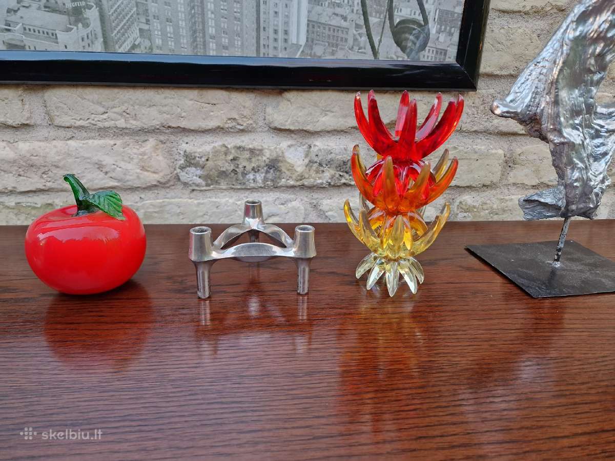 Vintažinės mid century Space Age lucito žvakidės - nuotraukos Nr. 13