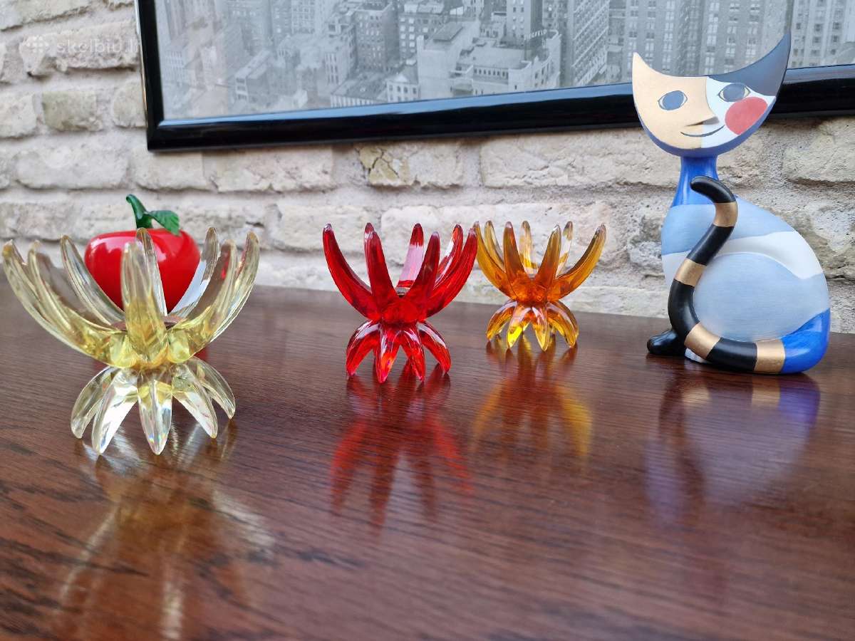 Vintažinės mid century Space Age lucito žvakidės - nuotraukos Nr. 23