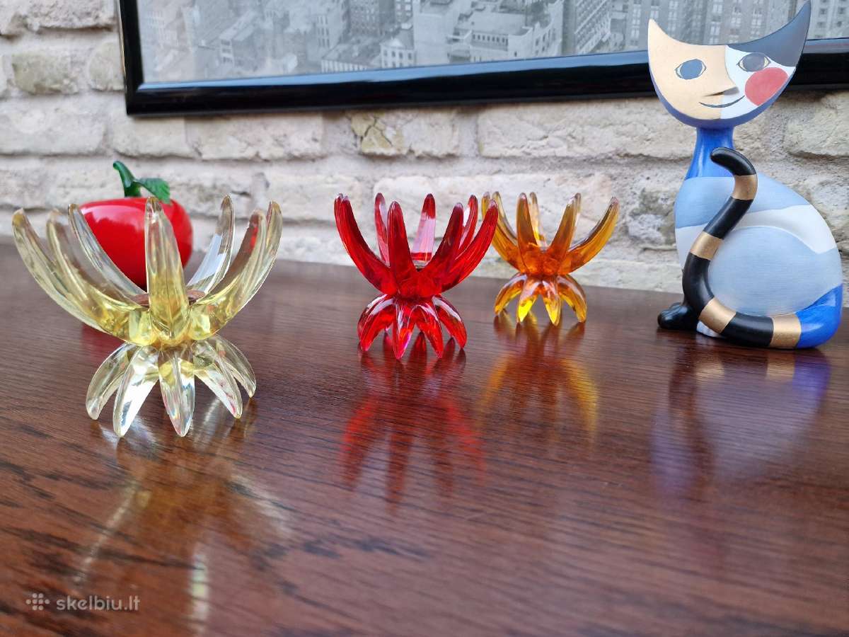 Vintažinės mid century Space Age lucito žvakidės - nuotraukos Nr. 24