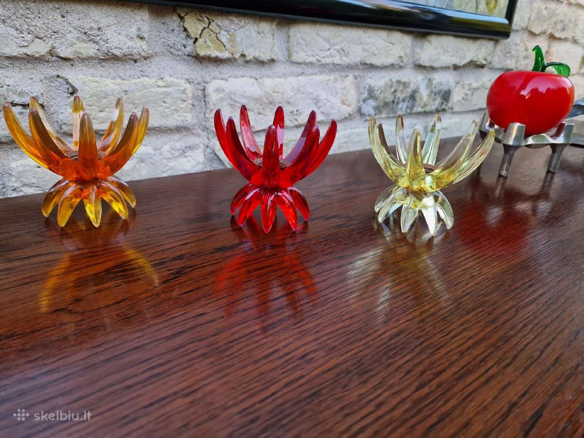 Vintažinės mid century Space Age lucito žvakidės - nuotraukos Nr. 27