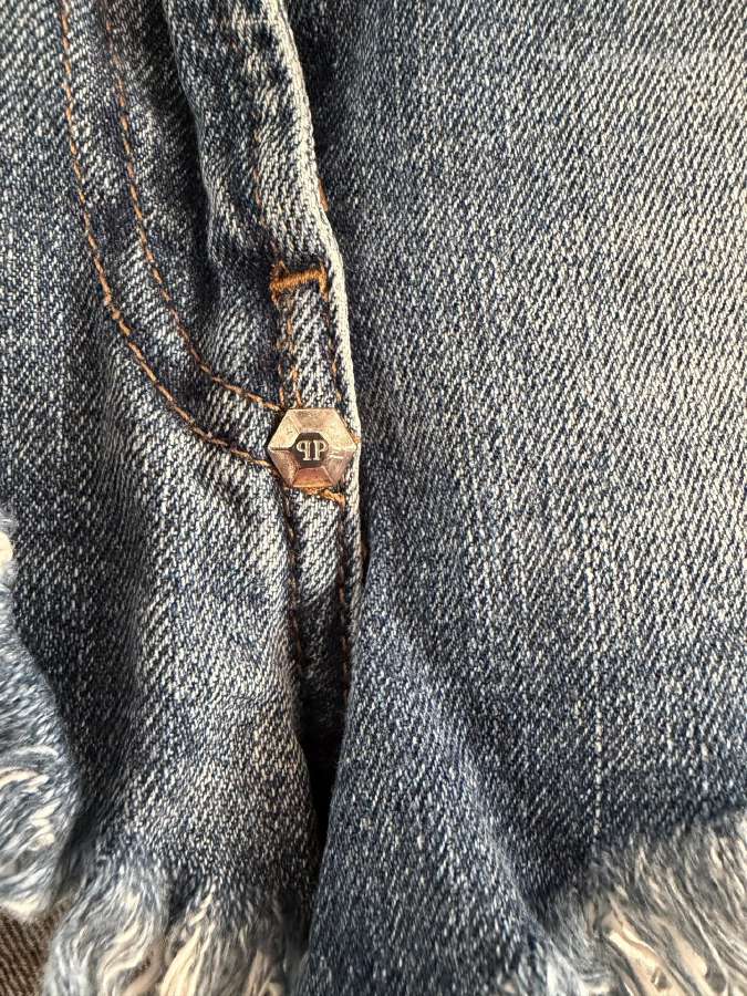 Originalūs Philipp Plein džinsiniai šortai - nuotraukos Nr. 3