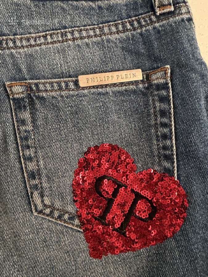 Originalūs Philipp Plein džinsiniai šortai - nuotraukos Nr. 5